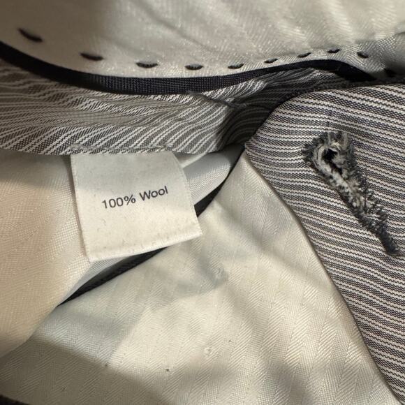 Saks Fifth Avenue Black Label Charcoal Wool Trousers 36R Grey Dress Pants 36x31 - Picture 4 of 4